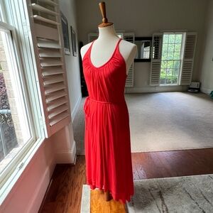 Women's Cotton/Micro Modal Dress - AG Jeans - Red/Orange/Redgy - Small